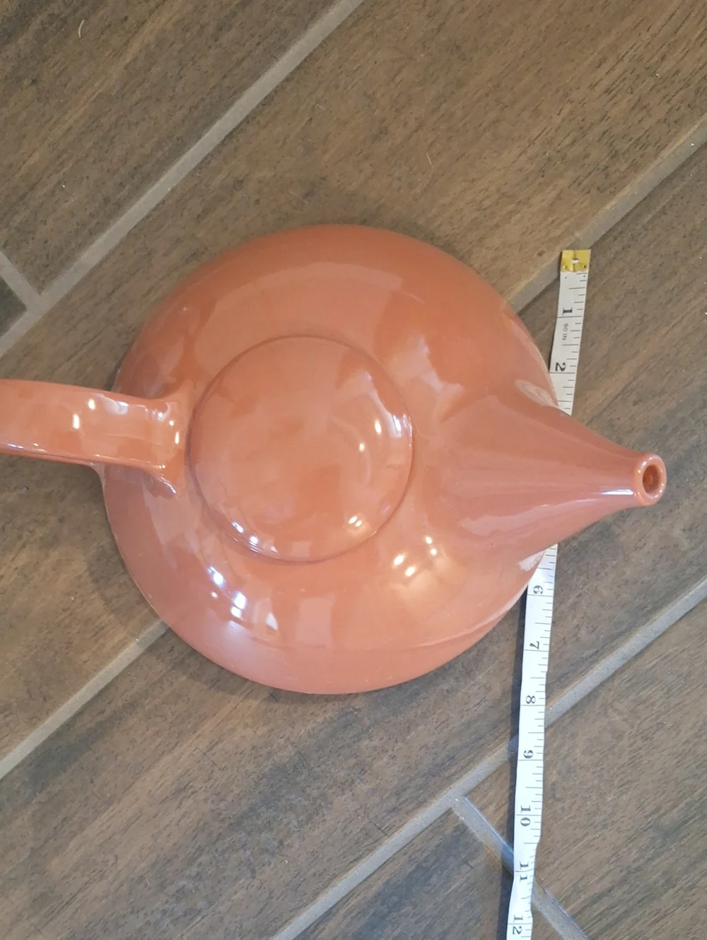 Vintage Post Modern Claudia Shuride Teapot Burnt Orange / Red